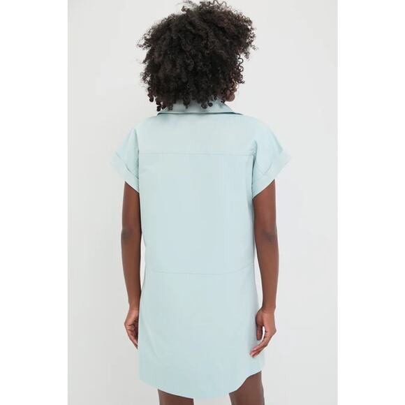 POMANDER PLACE Light Blue Structured Cotton Corey Dress Size L NWT - Picture 2 of 6